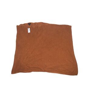 Talbots Womens Knitted Poncho XS/S Rust Cotton/Polyester